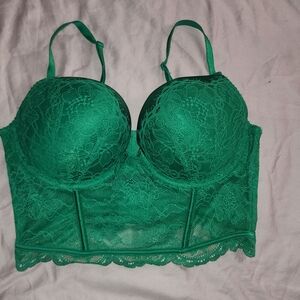 Victoria's Secret Green Bombshell Lace Push Up Bralette